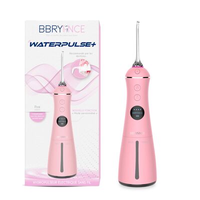 WATERPULSE + Pink Edition rechargeable cordless electric water flosser