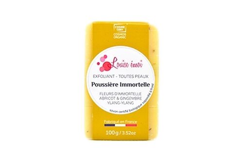 Savon à froid- Exfoliant Toutes Peaux - Poussière Immortelle certifié Bio