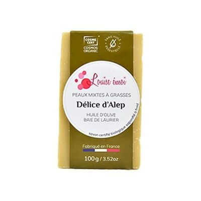 Cold process soap - Combination to oily skin - Délice d'Alep certified organic