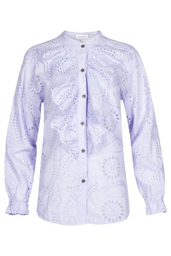 Blouse à Volants Juliette Lilas 1