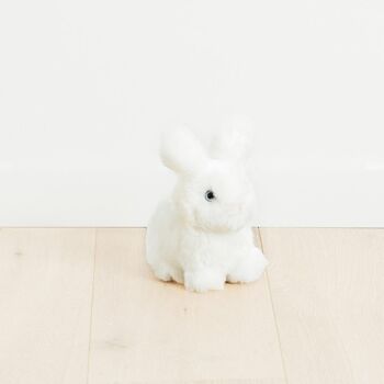 Mon lapin leon blanc – mini – 15 cm 1
