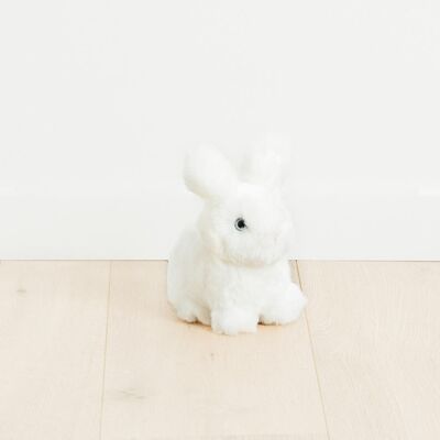 Mon lapin leon blanc – mini – 15 cm