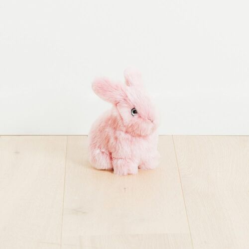 Mon lapin leon rose – mini – 15 cm