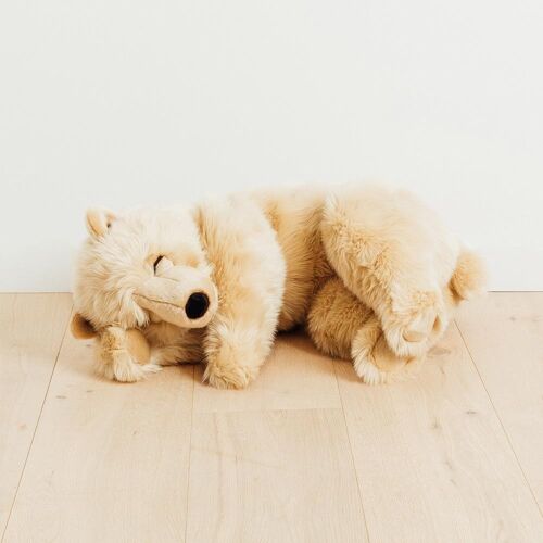 Mon ours dormeur lucien miel – moyen – 65 cm