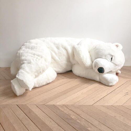 Mon ours dormeur lucien blanc – tres tres grand – 250 cm