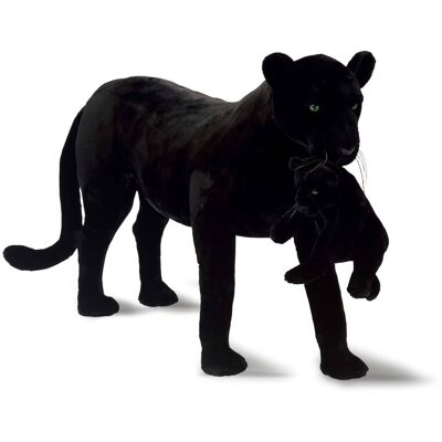 MY BIG BLACK PANTHER WITH ITS BABY - VERY VERY LARGE - 170 CM