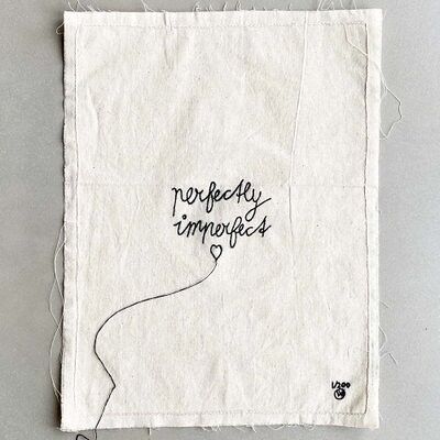 stitched art 'perfectly imperfect'