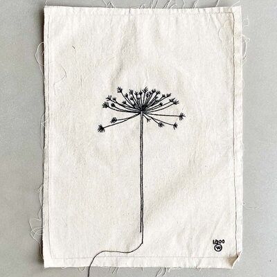 stitched art 'dried flower'