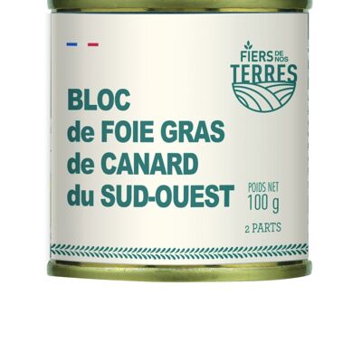 Blocco di foie gras d'anatra del sud-ovest 100gr