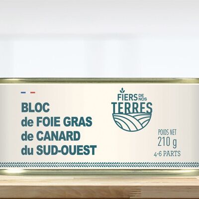 Blocco di foie gras d'anatra del sud-ovest 210 gr