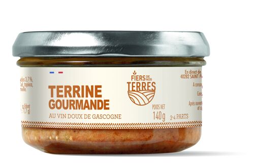 Terrine Gourmande au vin doux de gascogne 15% Foie Gras 140g