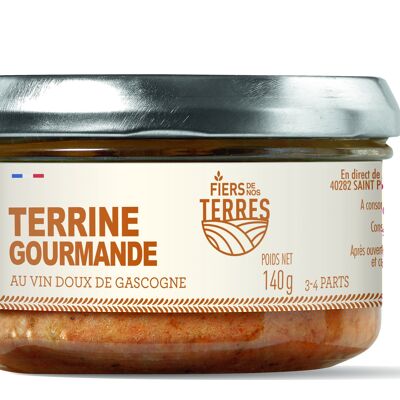 Terrine Gourmande au vin doux de gascogne 15% Foie Gras 140g