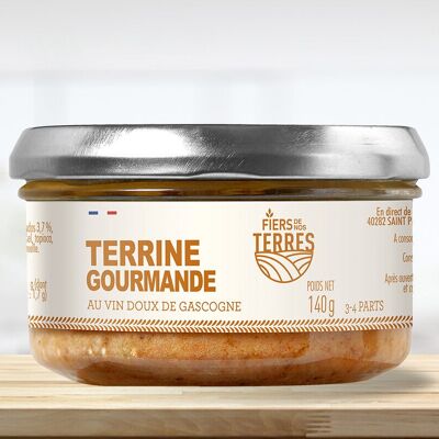 Terrine Gourmande au vin doux de gascogne 15% Foie Gras 140g