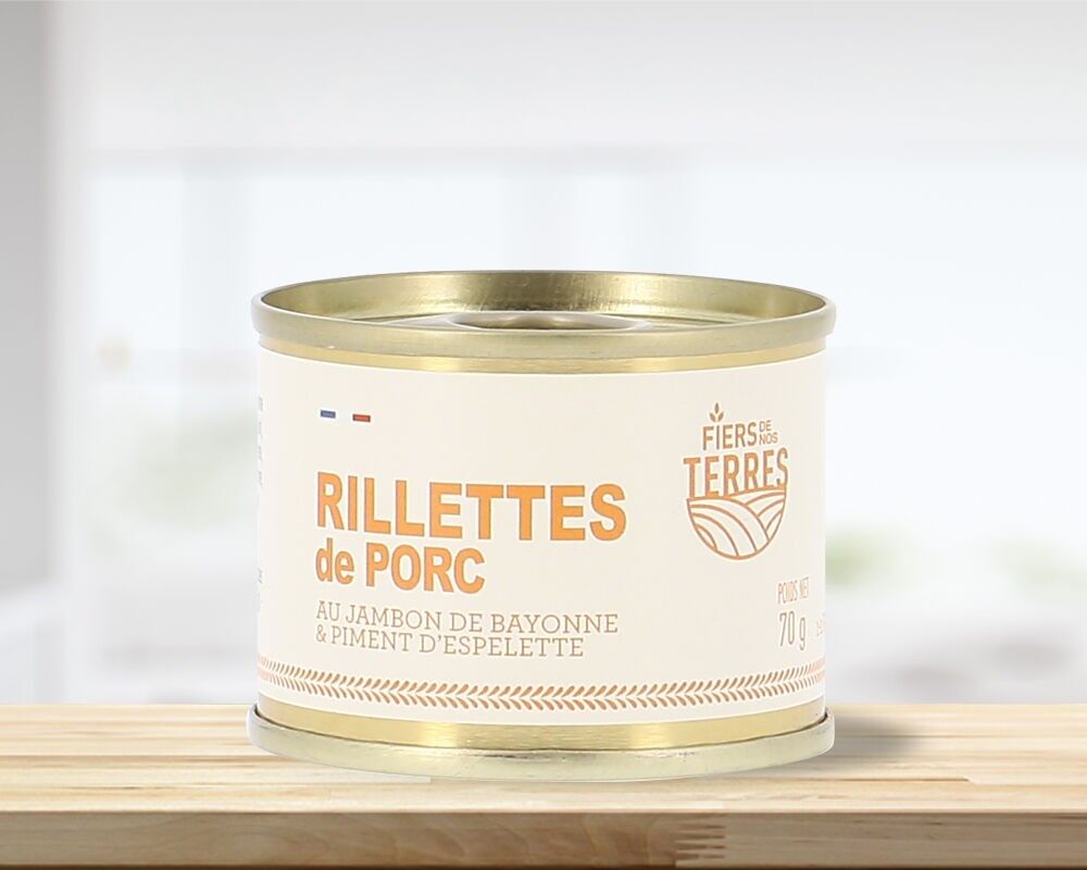 Schweine-Rillettes mit Bayonne-Schinken und Espelette-Pfeffer 70g