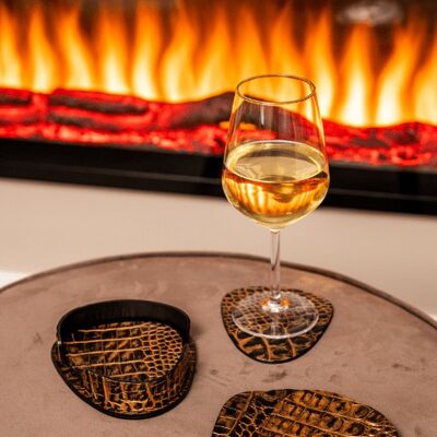 Sous-verre forme oeuf bronze