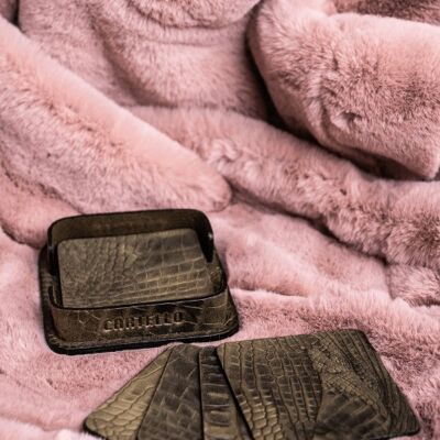 Coaster square brown