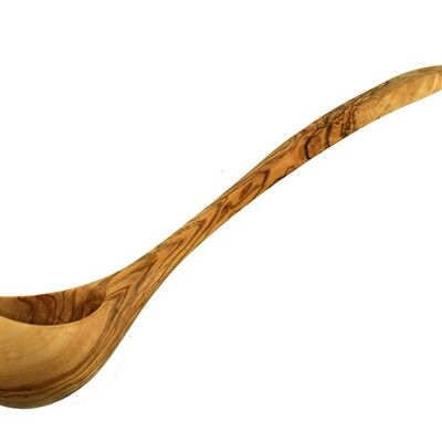 Olive wood ladle for kitchen or sauna, 25 cm