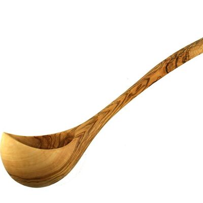 Olive wood ladle for kitchen or sauna, 25 cm