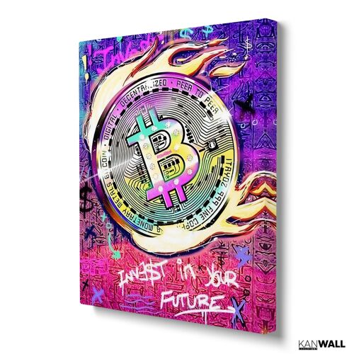 Bitcoin - Canvas, L - 75 x 100 cm