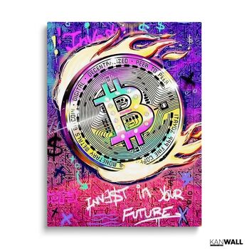 Bitcoin - Toile, L - 75 x 100 cm 2