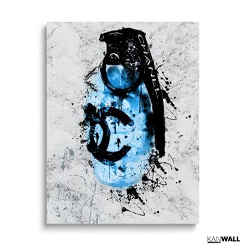 Mode Grenade Bleu Chanel - Toile, L - 75 x 100 cm 2