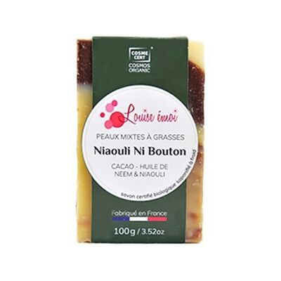 Cold process soap - Combination to oily skin - Niaouli Ni button certified organic