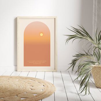 Coucher de soleil arche Art Print A4 2