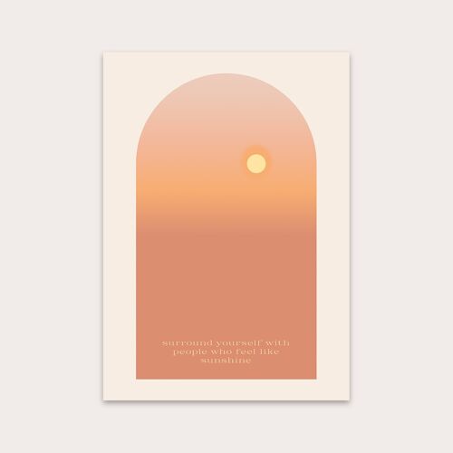 Sunset Arch Art Print A4