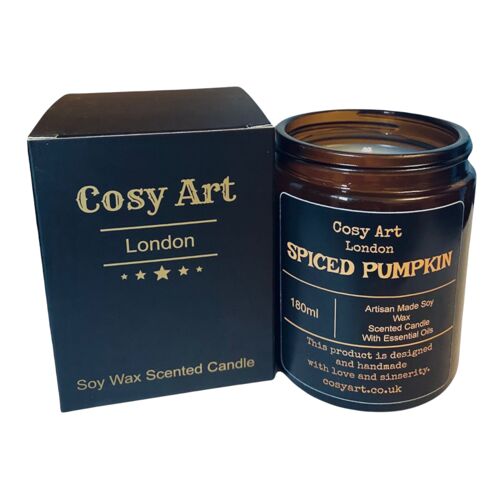 Spiced Pumpkin Soy Wax Scented Candle 180ml