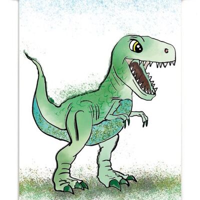 Poster A3 Dinosaurus tyrannosaurus rex