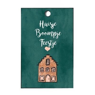 Cadeaulabel Huisje Boompje Feestje