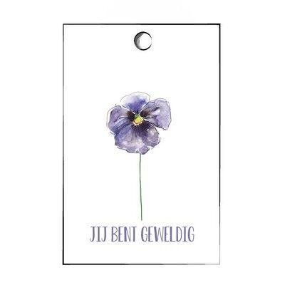 Minikaartje viooltje