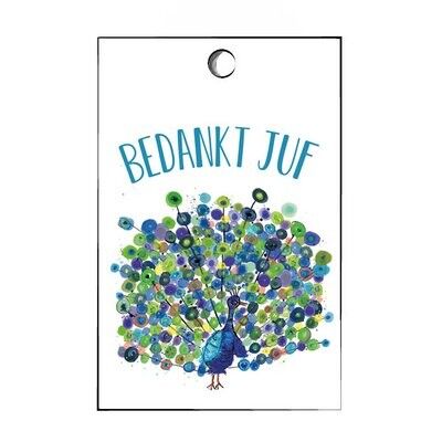 Cadeaulabel bedankt juf