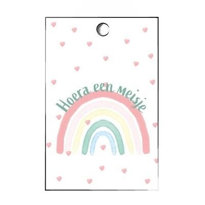 Minikaartje regenboog Meisje
