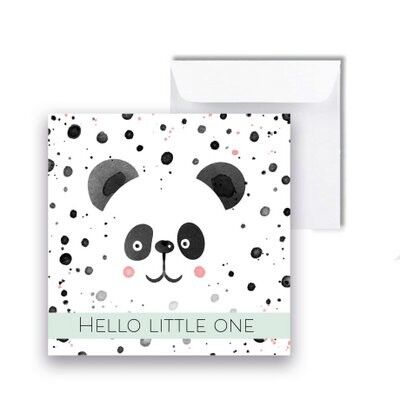 Geboortekaartje panda Hello little one