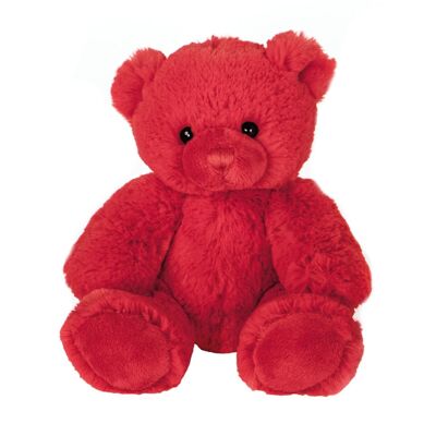 red harley bear soft toy
