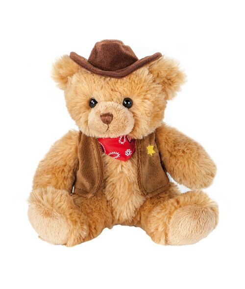 Peluche ours habille cow boy