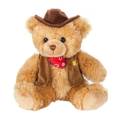 Teddybär als Cowboy verkleiden