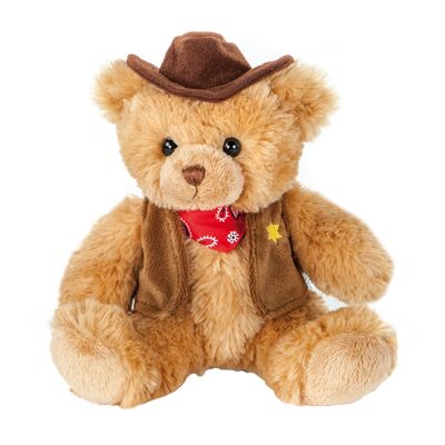 Peluche ours habille cow boy