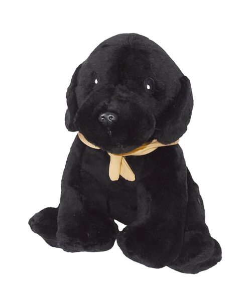 Peluche labrador bandana dble pos noir mm