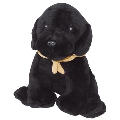 Peluche labrador bandana dble pos nero mm