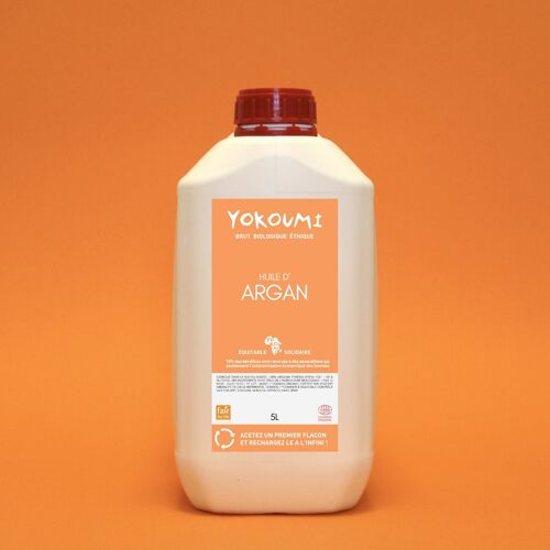 L'huile d'argan Bio et Equitable en Vrac  | 5 Litres