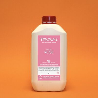 Organic and Fair Trade Rose Water in Bulk | 5 Liters