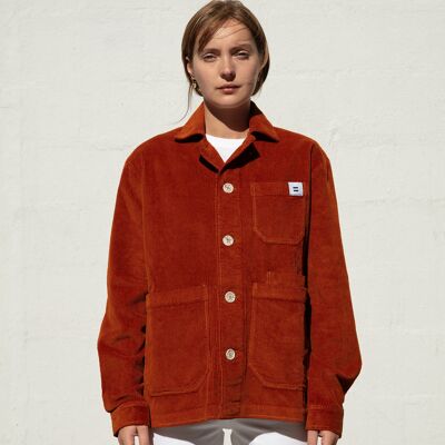 RIBBED JACKET - OCHER