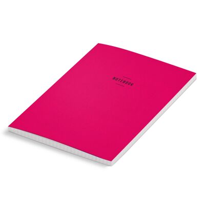 Cuaderno A5 con textura rosa fuerte