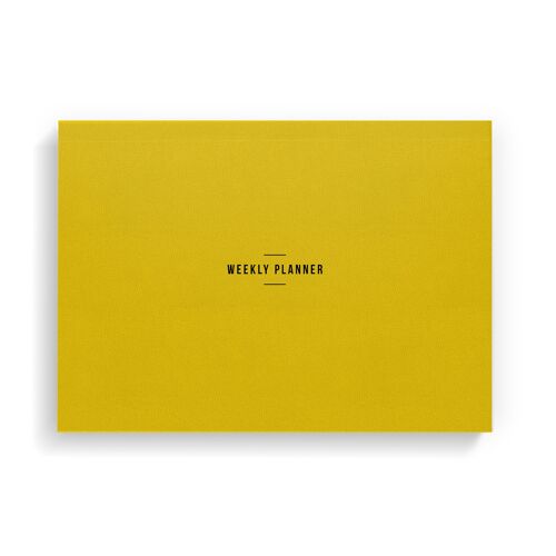 Factory Yellow Textured Weekly Desk Planner