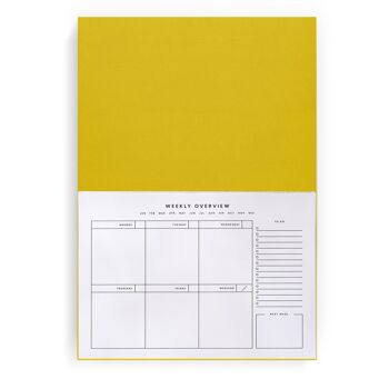 Agenda de bureau hebdomadaire texturé jaune Factory 2