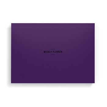Agenda de bureau hebdomadaire texturé violet 1