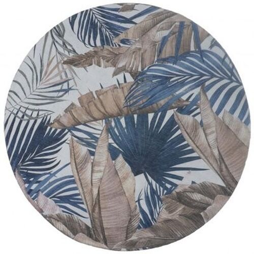 Vloerkleed Palm Blue Rond ø200 cm