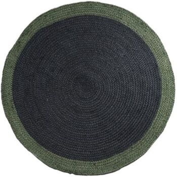 Vloerkleed Jute Rond Antraciet Vert ø200 cm 1